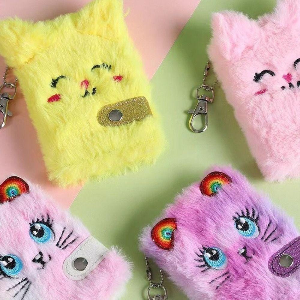 Cat Face Mini Notebooks Kawaii Keyring Notepad Sketchbook Girl Tiny Sketchbook Daily Notes