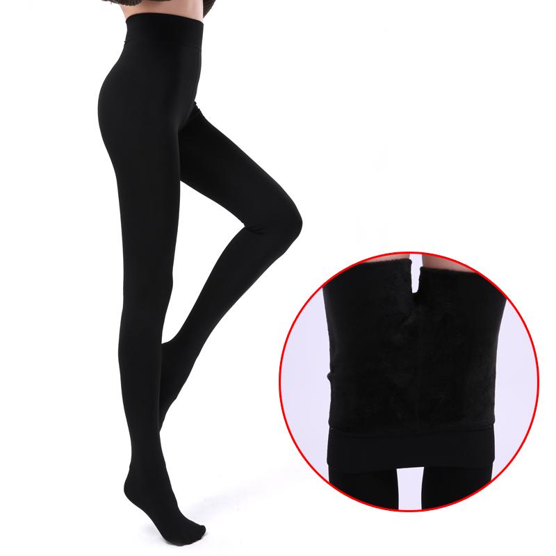 Зимние колготки с велюром