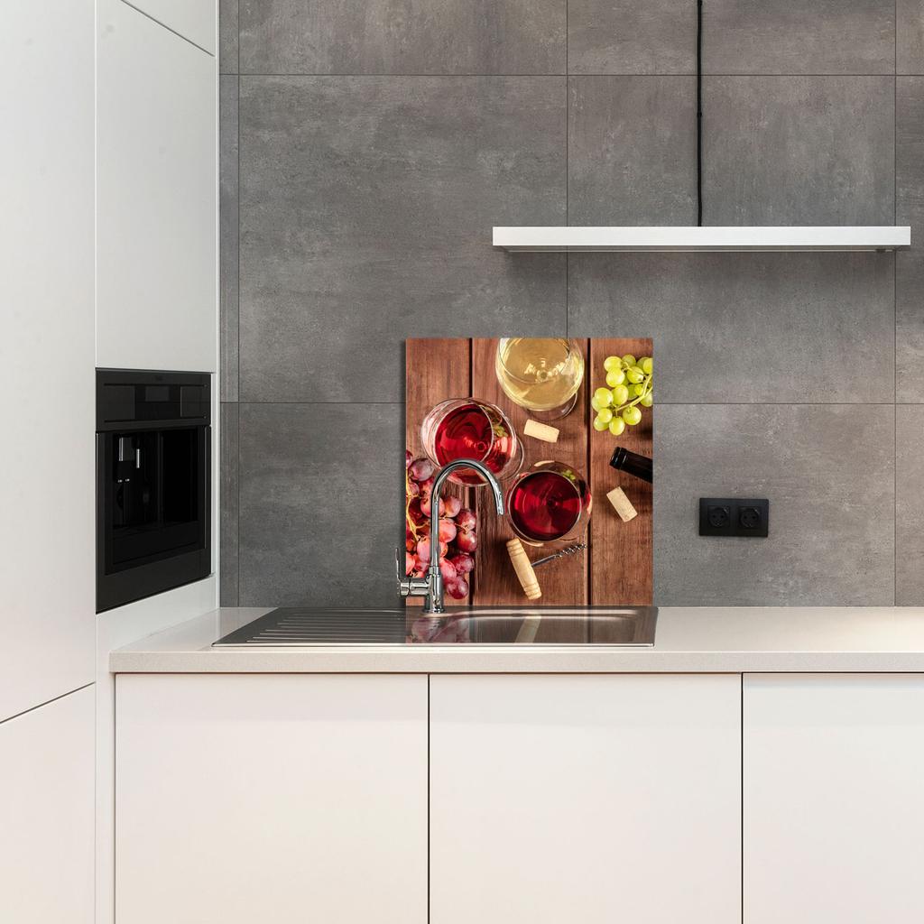 PANEL SZKLANY DO KUCHNI 60x65 Wino