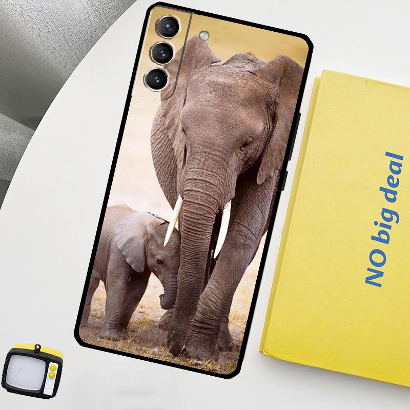 Elephant Baby Nature Phone Case For Samsung Galaxy S25 Ultra S20 S21 S22 S23 Plus S9 S10 S25 FE S24 Ultra Cover