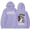 Autumn and winter new American high street Taylor couple with the same spoof character letter graffiti hooded sweater