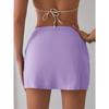 Women's Satin Short Skirt Spring and Summer Pleated Asymmetrical Skirts