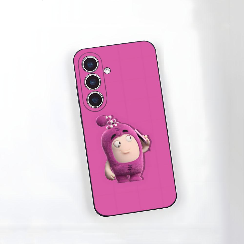Cartoon O-OddbodsE Phone Case For Samsung S26 S25 S24 FE S23 S22 S21 Plus S20 Ultra Note20Ultra Black Soft Shell