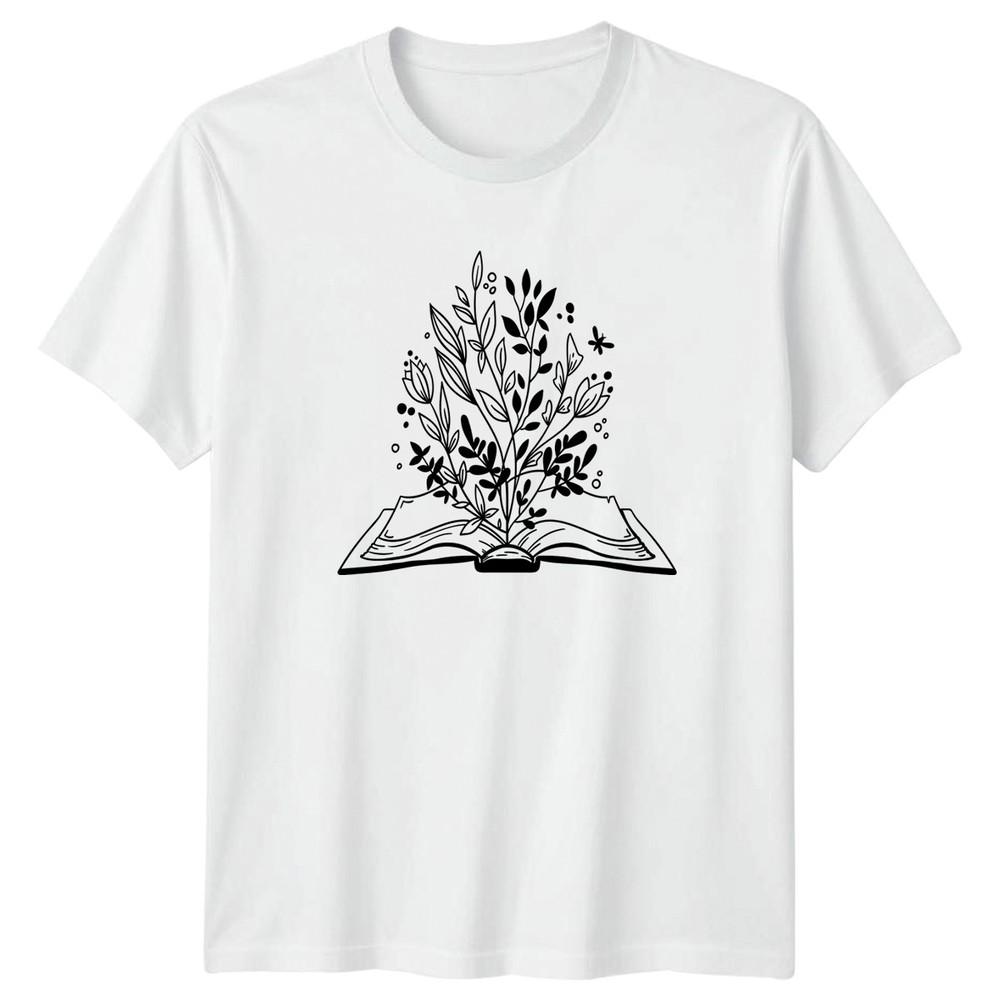 A Story Blooms On Every Page TShirt Botanical Reading Bookworm