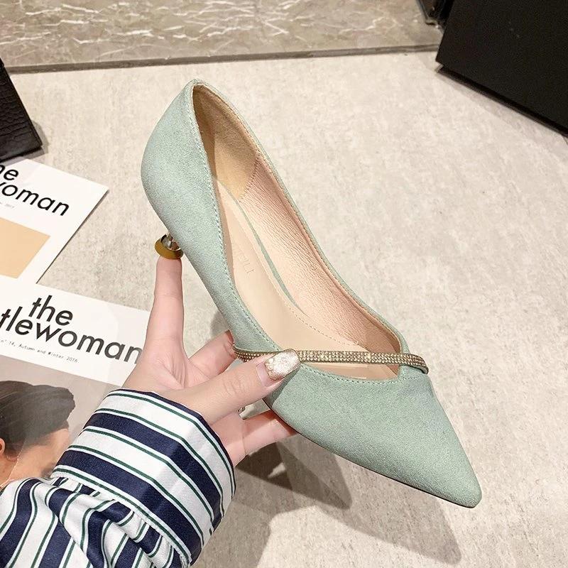 2024 Новая Мода Женские Ботильоны с Квадратным Носком Декорация Молнией Однотонные Удобный Квадратный Каблук Горячие Продажи Весна и Осень