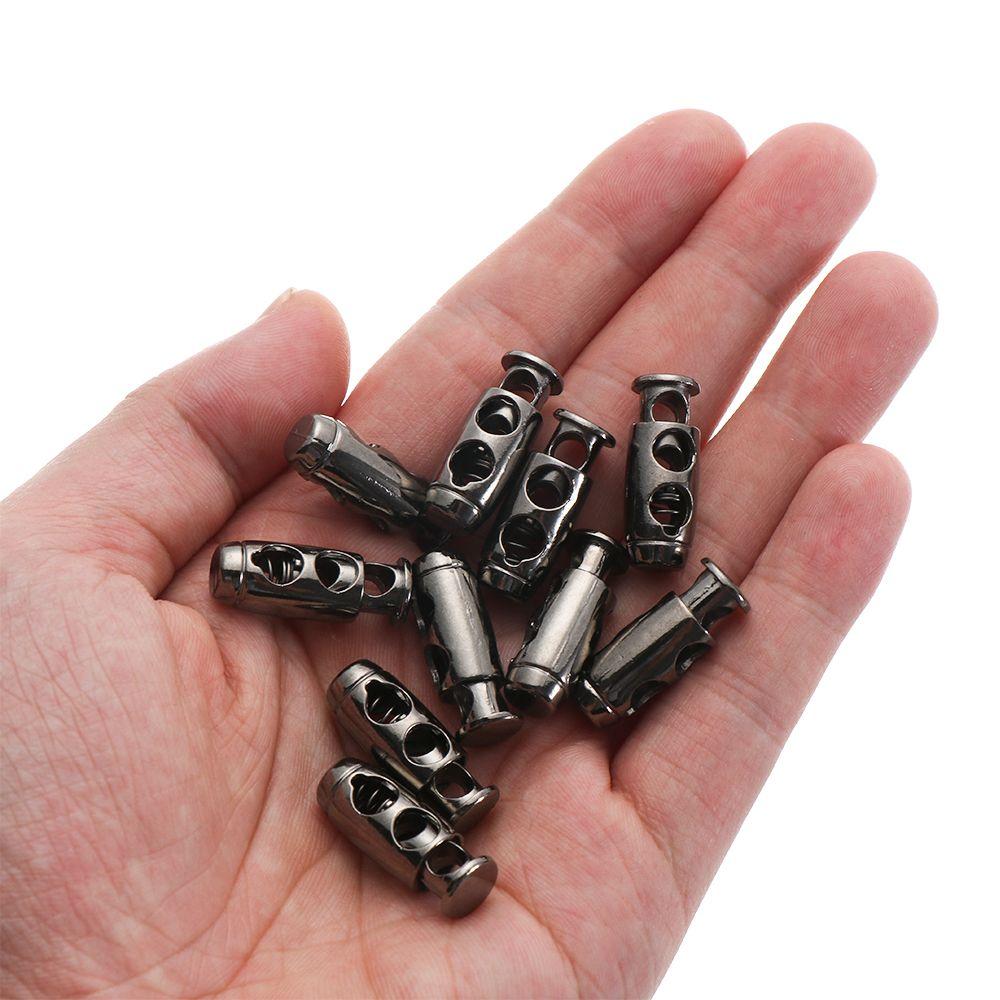 Шнурки для спортивной одежды, застежка-молния, фиксатор, шнур, металлический зажим, фиксаторы с двумя отверстиями