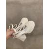 Super High Heel Hot Girl Style Mary Jane Single Shoes Women's Shoes 2024 New Spring, Autumn and Winter Small Thick Heel Fluffy Shoes
