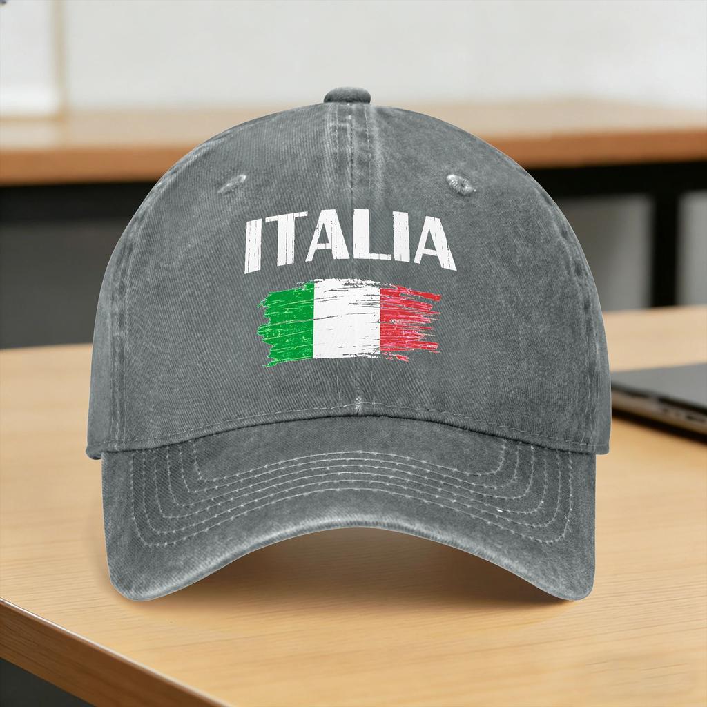 Бейсболка Italia Итальянский флаг Винтаж Весна Стильные Хип-хоп Кепки Пара WoУнисекс Принт Для улицы Спортзал Оптовая продажа Бейсболок