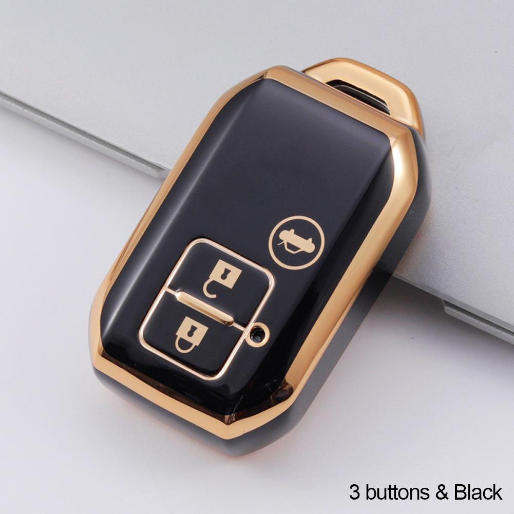 Новый гальванический чехол для автомобильных ключей из ТПУ для Suzuki Spacia MK53S Jimny Sierra Swift Wagon, аксессуары для интерьера, 4-кнопочный замок
