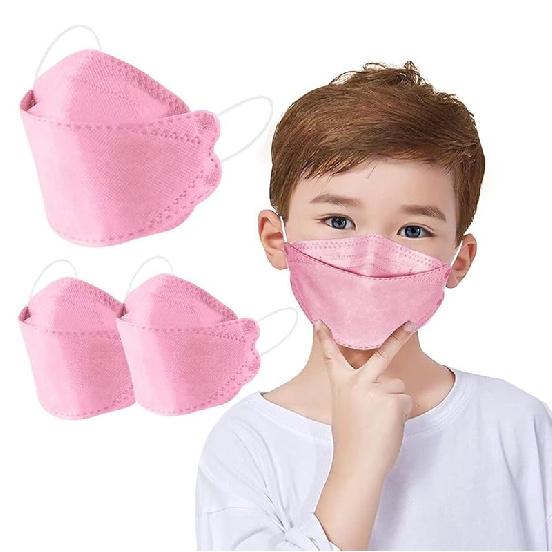Face Mask for Kids 50 PCS, 4 Layer Disposable Face Masks for Children, Grey Masks