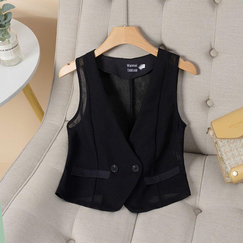 2025 Women's V-Neck Mesh Slimming Summer Vest