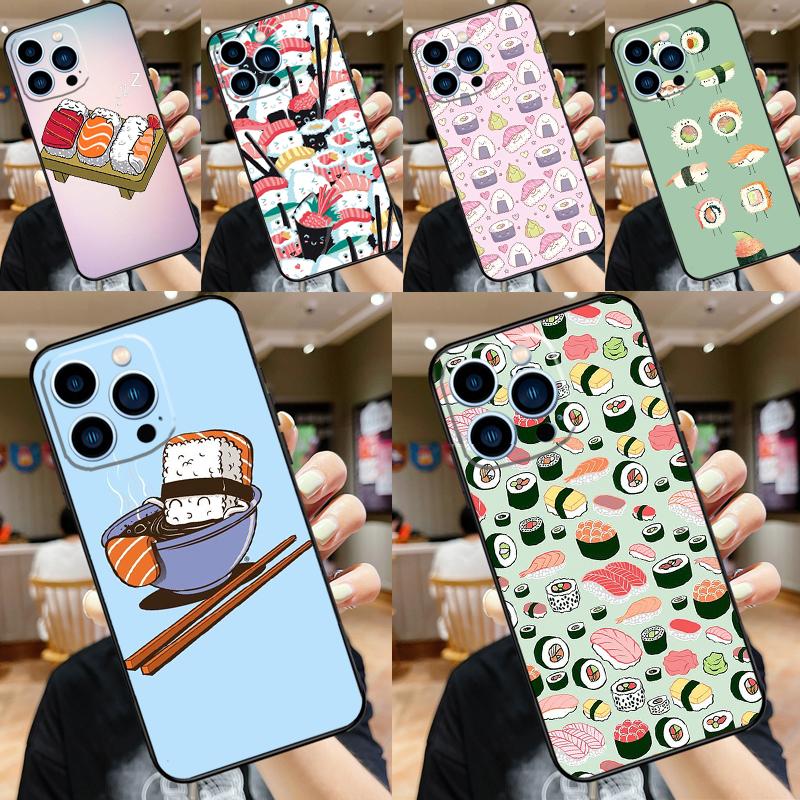 Kawaii Sushi Crowd Case For Samsung Galaxy A36 A35 A55 A06 A16 A26 A56 A53 A32 A52 A33 A13 A14 A34 A54 A17 A15