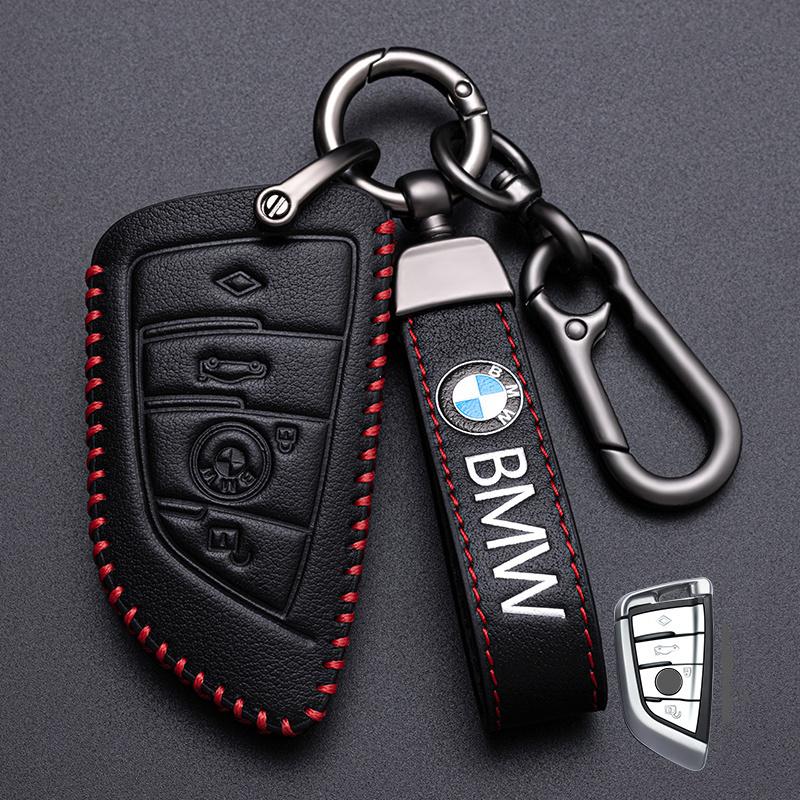 Car Leather Remote Key Case Cover Shell For BMW 1 3 5 7 Series X1 X3 X4 X5 X6 G20 G30 F15 F16 F34 F10 F20 F30 G01 G02 G05 G07 WS4