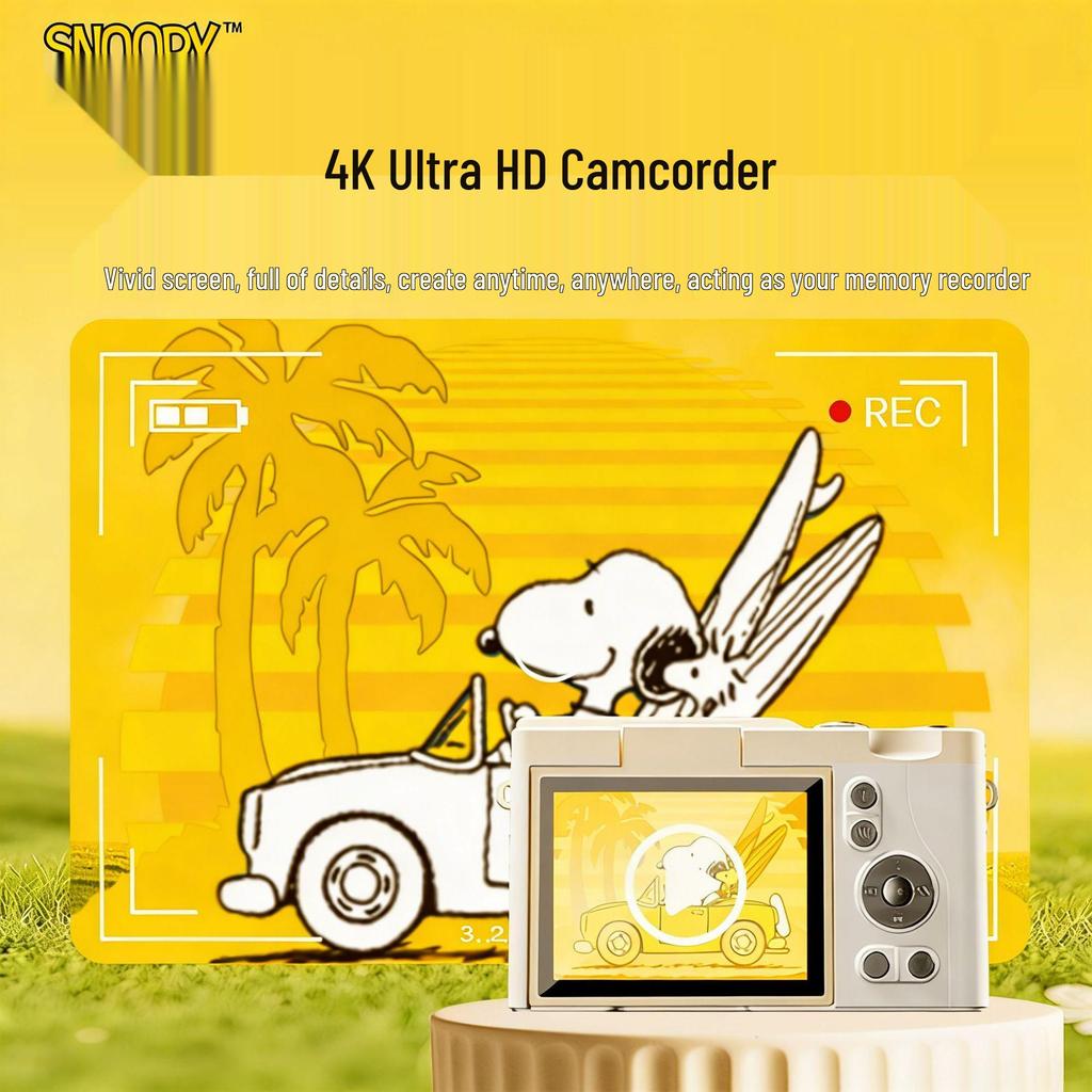 SNOOPY Retro Campus Student HD Selfie Flip Screen Mirrorless CCD Camera