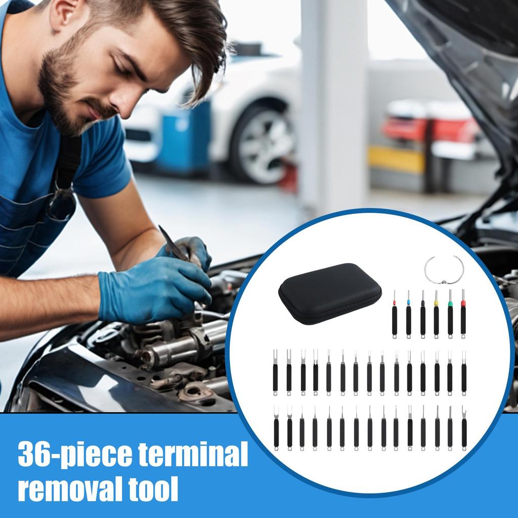 36 шт. Инструмент для извлечения контактов, Съемник клемм, Электрический разъем, Автомобильный провод, Снятие панели бытового прибора, Снятие дверной обшивки, Жгут проводов