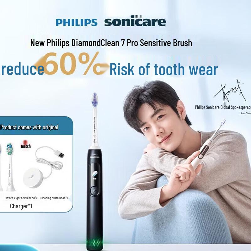 Philips Звуковая электрическая зубная щетка DiamondClean Серии 7 с экраном, вилка CN (адаптер в комплекте)