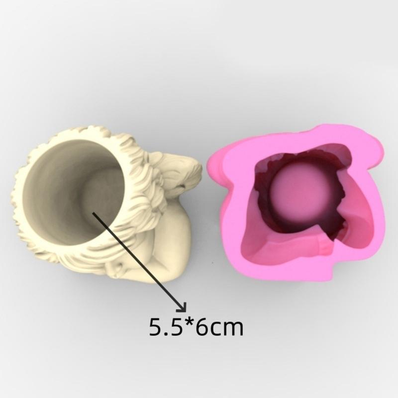 Cute Angel Silicone Mold Succulent Flower Silicone Mold for Crafts Unique Succulent Candle Holders