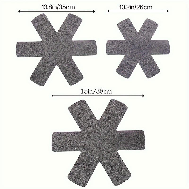 Шестиугольная нескользящая фетровая подставка под горячее - Термостойкий, легко моющийся протектор для столовой посуды