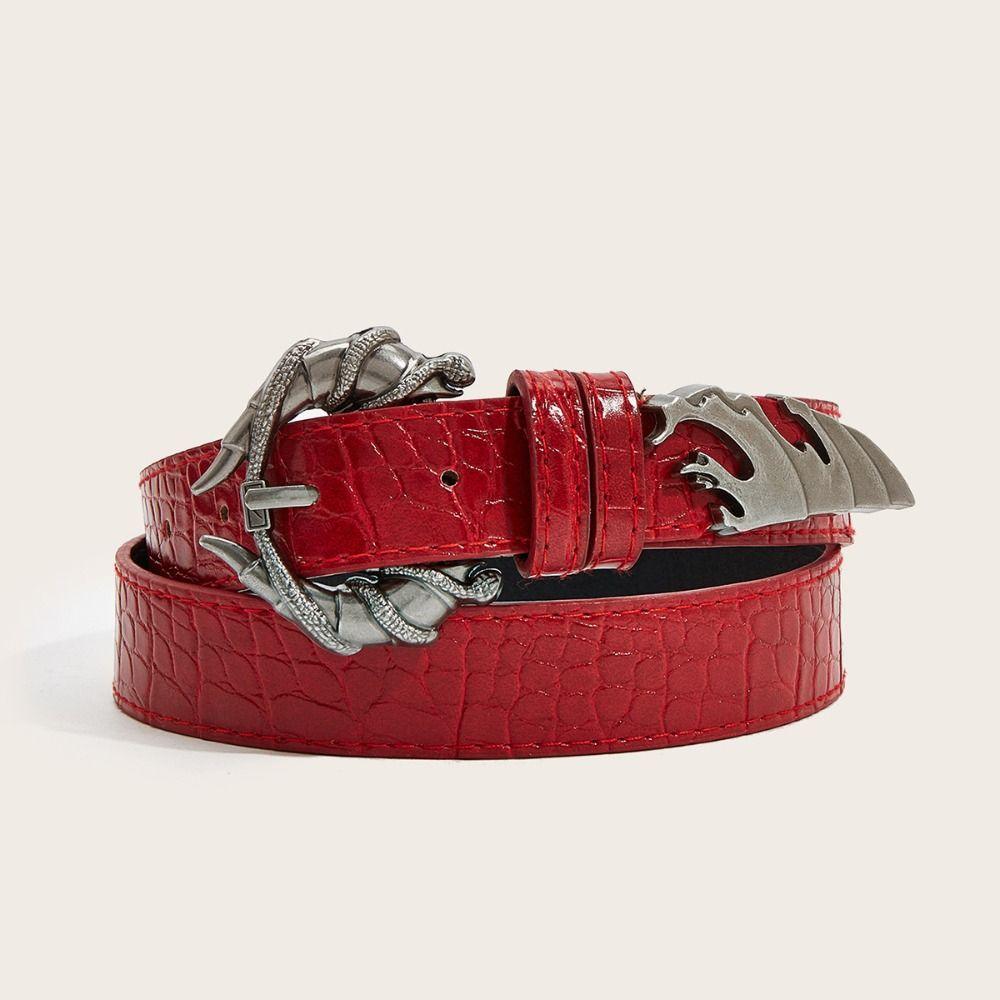 Irregular Y2K Rivet Belt Gothic Women Belt Cool Double Snake Belt Female