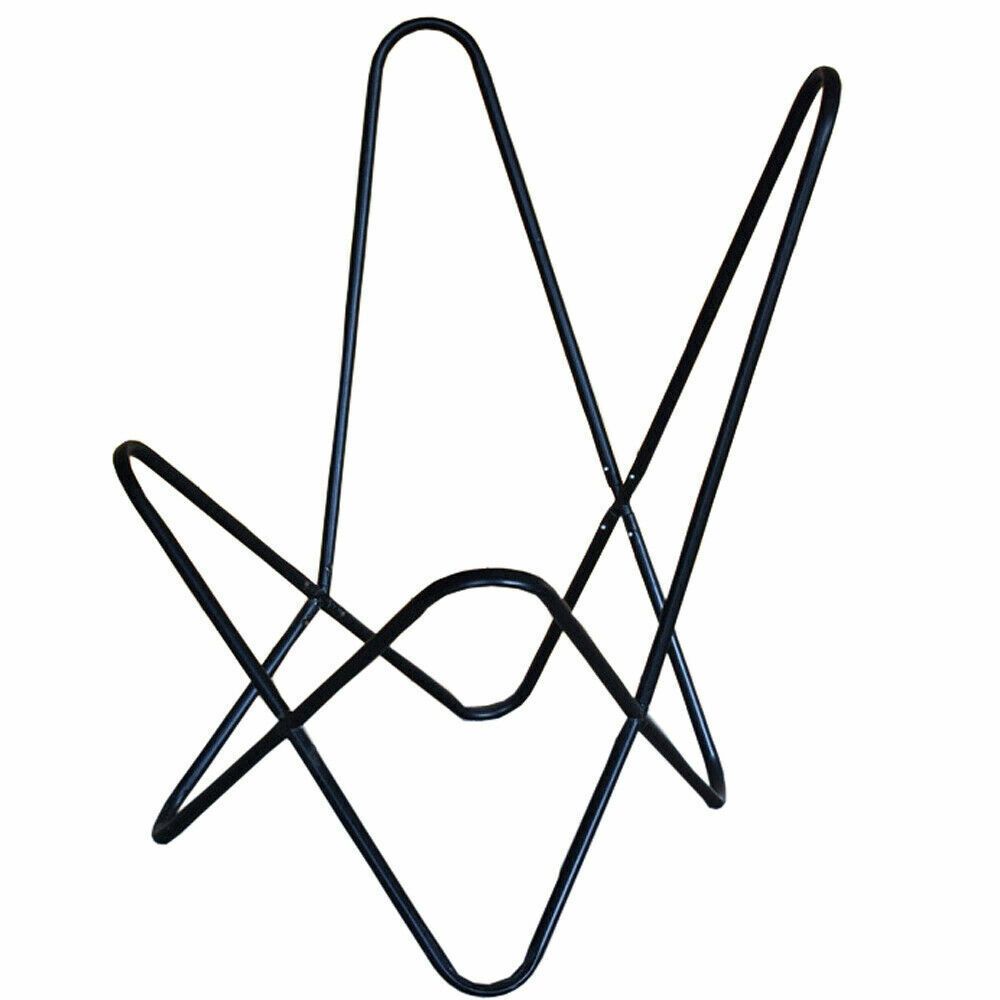 Rustic Vintage Handcrafted Brown Genuine Leather Relax Arm Butterfly Chair