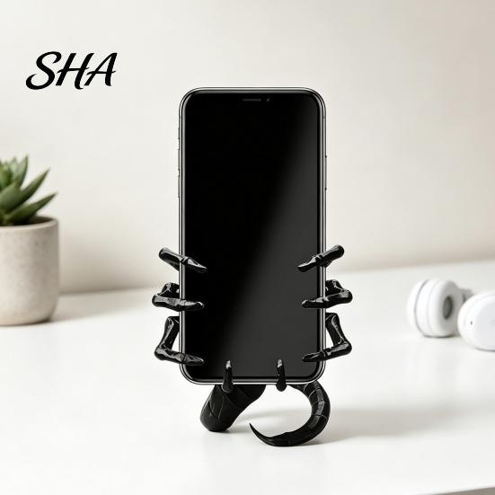 Desktop Mobile Phone Holder Alien Facehugger Stand, Unique 3D Printed Cell Holder, Sturdy PLA Support Decorative Smartphone Mount for Office And Home