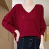 Женский кашемировый свитер Qinghe Cashmere 30% кашемир 70% шерсть Осень и зима Кашемировый пуловер Ручная работа Мягкий и теплый