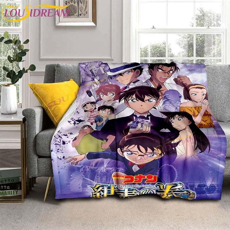 Detective and Thief Conan Blankets Classic Anime Flannel Blankets Sofa Throw Blanket Children Adult Gift Travel Camping Blankets
