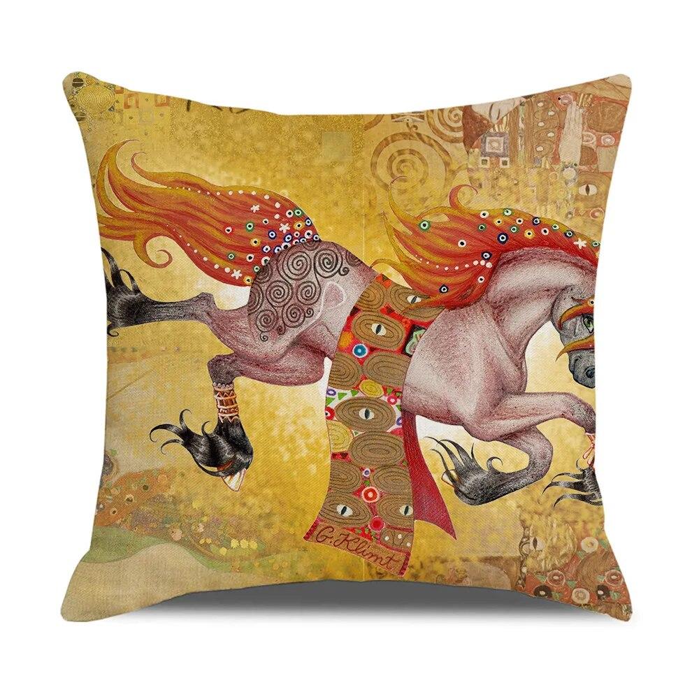 Vintage Art Cushion Cover Van Gogh Oil Painting Pillowcase Living Room Sofa Decoration Pillowcase