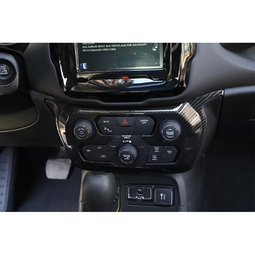 Приборная панель автомобиля, декоративная панель для кондиционера, рамка, наклейки для Jeep Renegade 2018-2022, внутренние молдинги