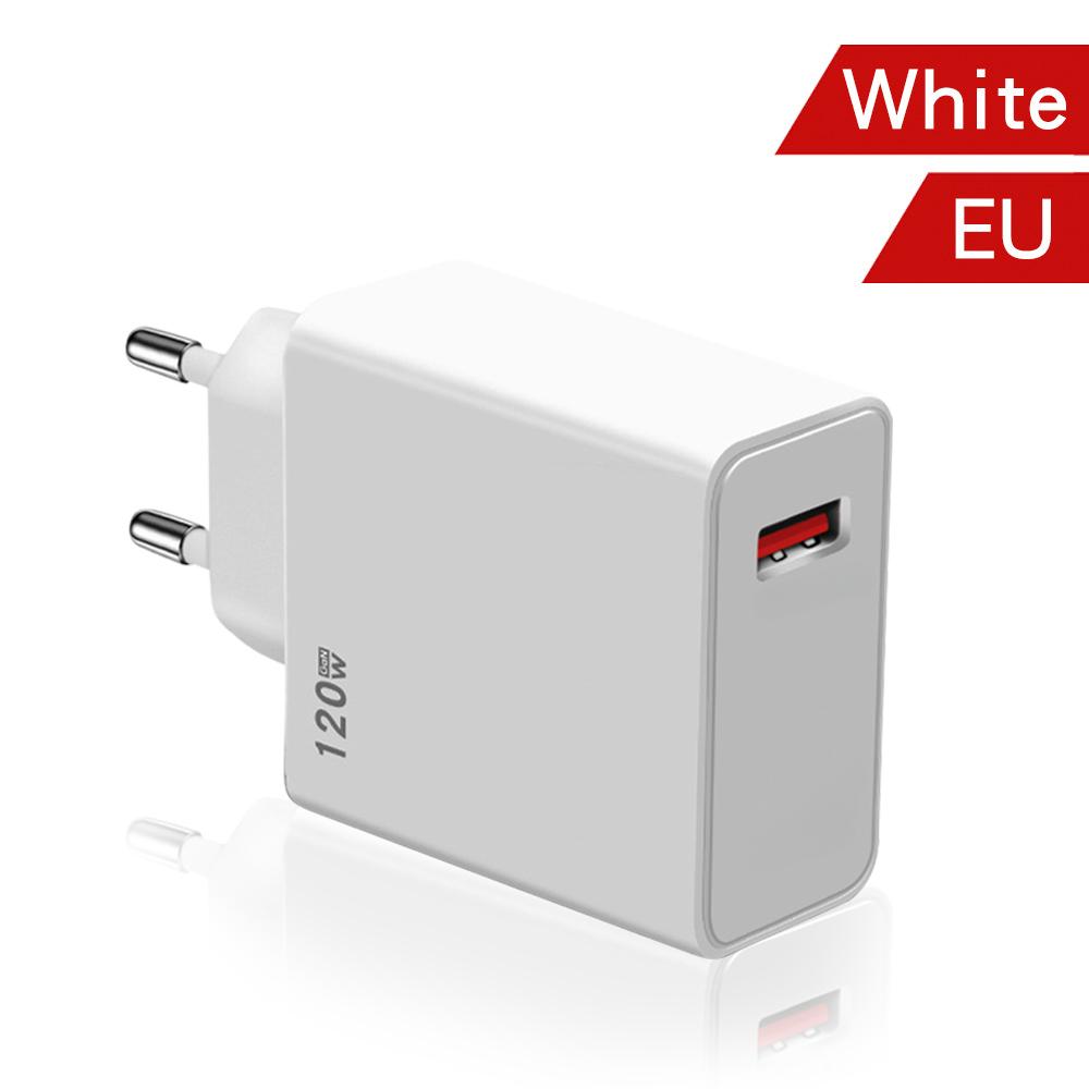 Адаптер быстрой зарядки 120 Вт для iPhone Xiaomi Huawei Samsung Oneplus OPPO USB зарядное устройство Quick Charge 5.0 QC5.0 Зарядные устройства для мобильных телефонов
