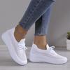 Breathable Wedge Sneakers Women Mesh Knitted Platform Sports Shoes Woman Casual Non-Slip Lace Up Tennis Shoes Ladies2025
