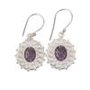 Amethyst Gemstone 925 Sterling Silver Handmade Earring 1.59" Fashionable Jewelry For Women EE-94-6