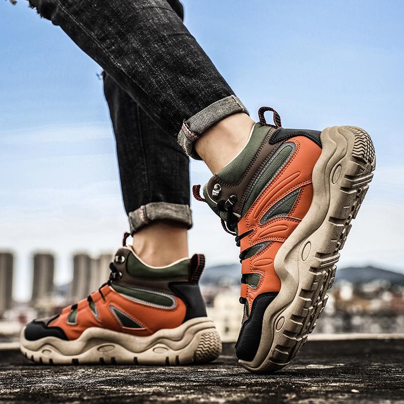 2024 Ретро мужские высокие кроссовки Толстая подошва дышащие кроссовки на платформе Мужская повседневная спортивная обувь Дизайнерские массивные кроссовки для мужчин