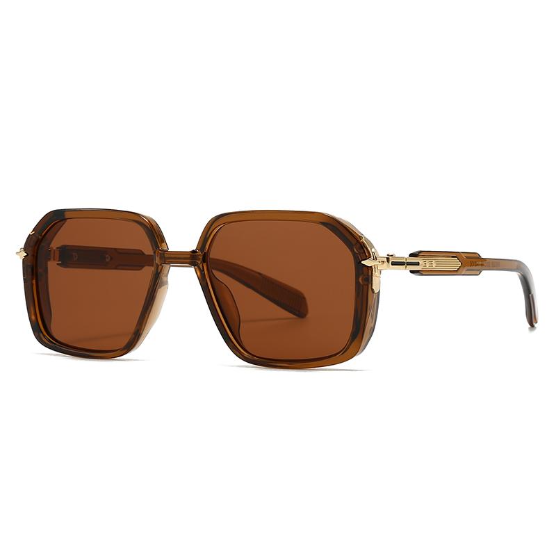 6088 Европейские и американские мужские очки-авиаторы, ретро солнцезащитные очки, солнцезащитные очки в квадратной оправе, точечная металлическая отделка дужек