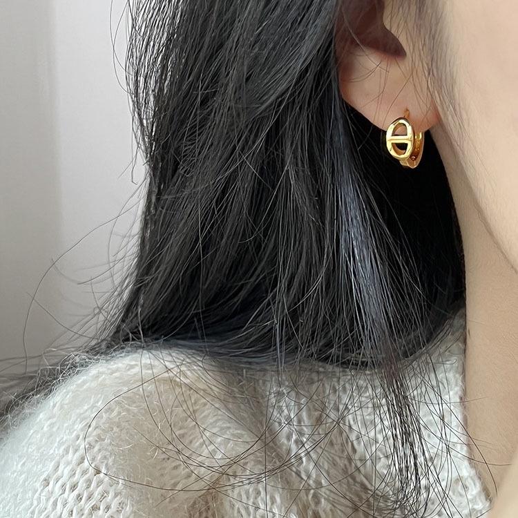 Unique Design Geometric Pig Nose Earrings Vintage And Trendy Ear Accessories