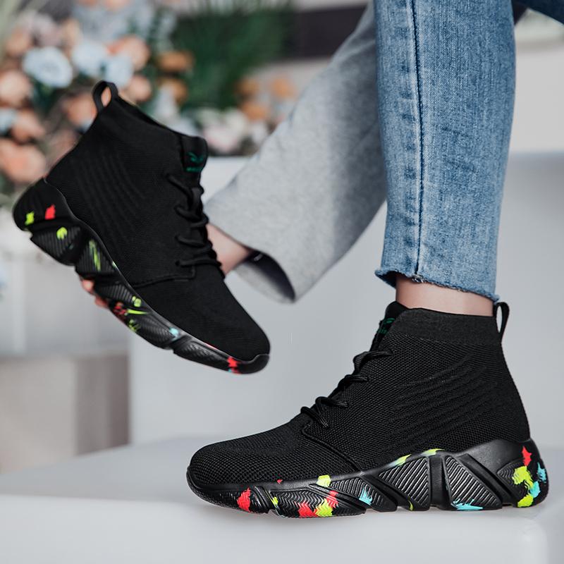 Высокие женские кроссовки Теплые носки Обувь Женская спортивная обувь Zapatillas De Mujer Мужская повседневная обувь Размер 35-47