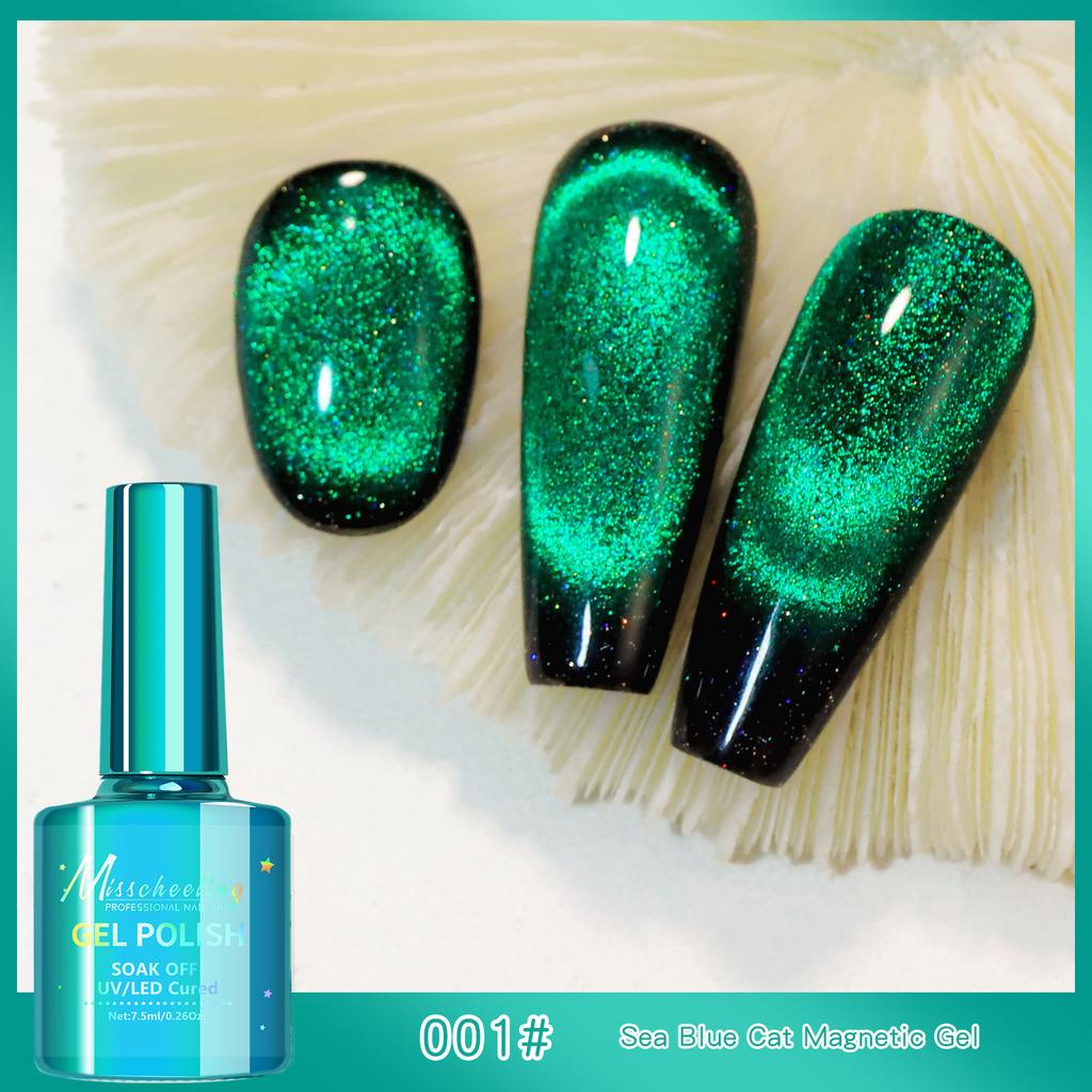 12D Gemstone Cat Eye Glue Bright Meteor Cat Eye Glue Laser Nail Polish Glue Light Therapy Nail Polish