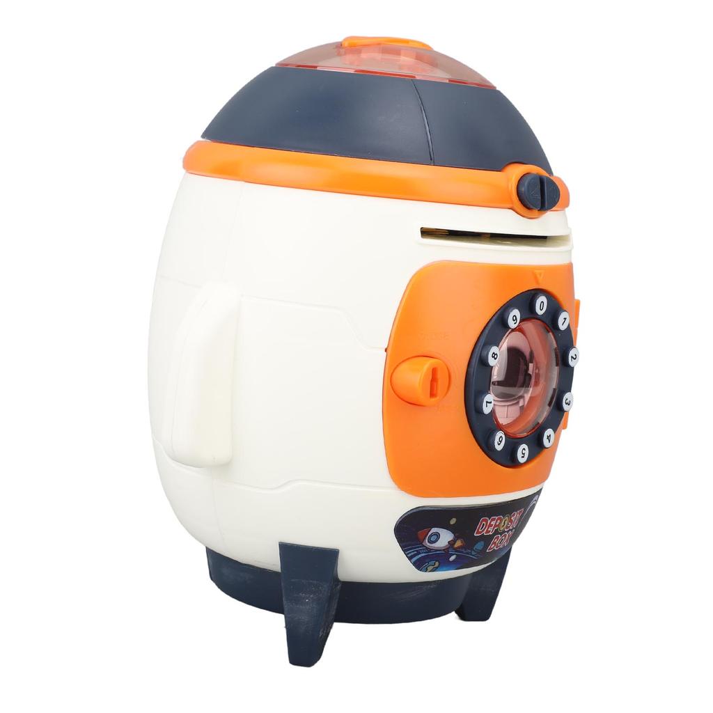 Piggy Bank Rocket Look Lighting Effect Large Capacity Password Money Saving Box for Kids for Home