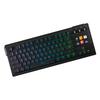 78-клавишная механическая клавиатура с RGB-подсветкой, с возможностью горячей замены, красные переключатели, настраиваемая ручка, проводное подключение, черная