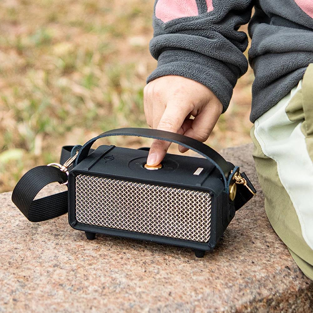 Силиконовый Чехол-Кейс с Ручкой-Ремешком и Плечевым Ремешком Защитный Чехол для Переноски для Портативной BT Колонки Marshall Emberton II