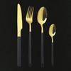 4 шт./компл., набор столовой посуды высокого качества из черного золота 304, столовые приборы из нержавеющей стали 304, набор столовых приборов, посуда, обеденный нож, набор вилок, ложек