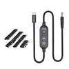 Кабель питания USB C с 38 адаптерами, 100 Вт, самая высокая эффективность, регулируемый источник питания, кабель для зарядки типа C DC5.5, 120 см