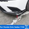 Декоративная накладка переднего угла бампера для Honda Civic Sedan 11-го поколения - 2024 Углепластиковая противоударная полоса Аксессуары Стайлинг автомобиля