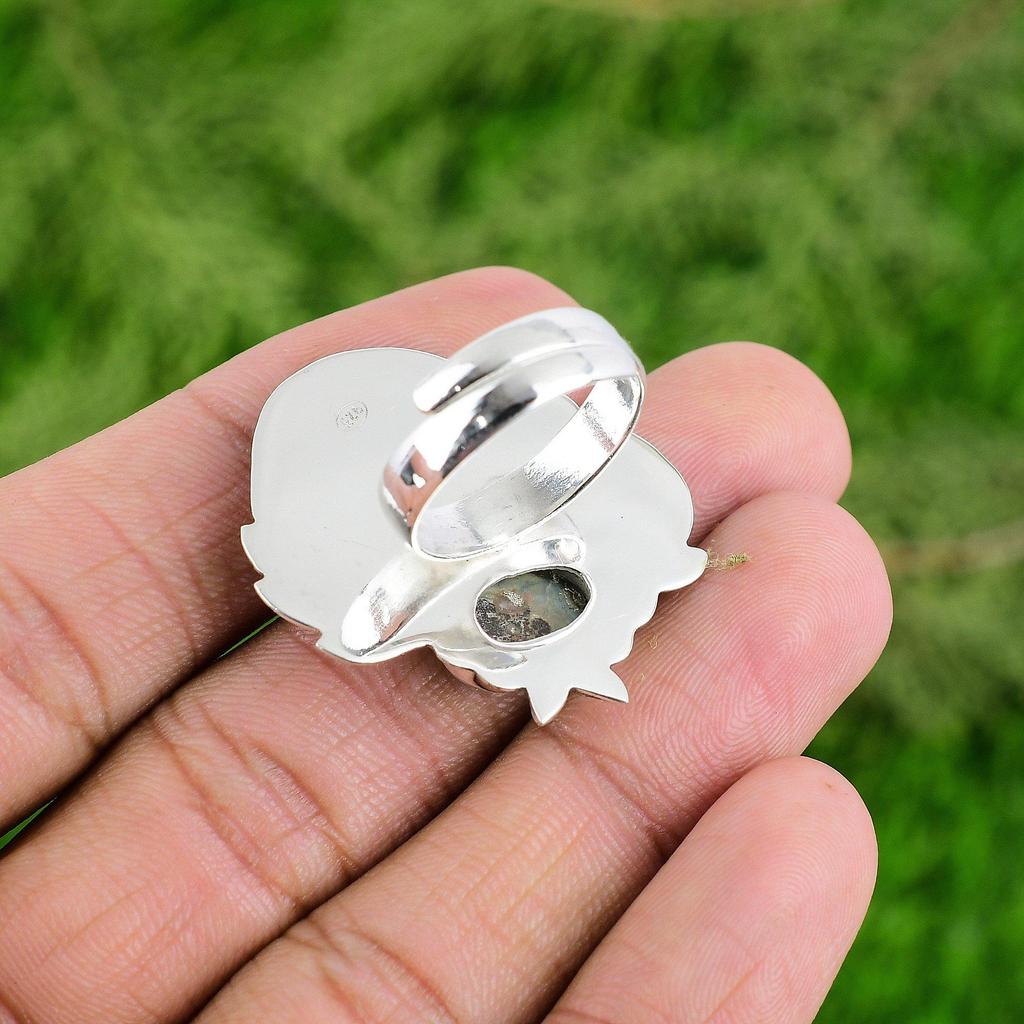 Larimar Gemstone 925 Sterling Silver Anniversary Sister Birthday Ring Jewelry