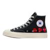 Comme des Garçons PLAY x Chuck 70 High Multi Heart - Черные Унисекс Кроссовки Высокий Риск Красный Экгет A08147C