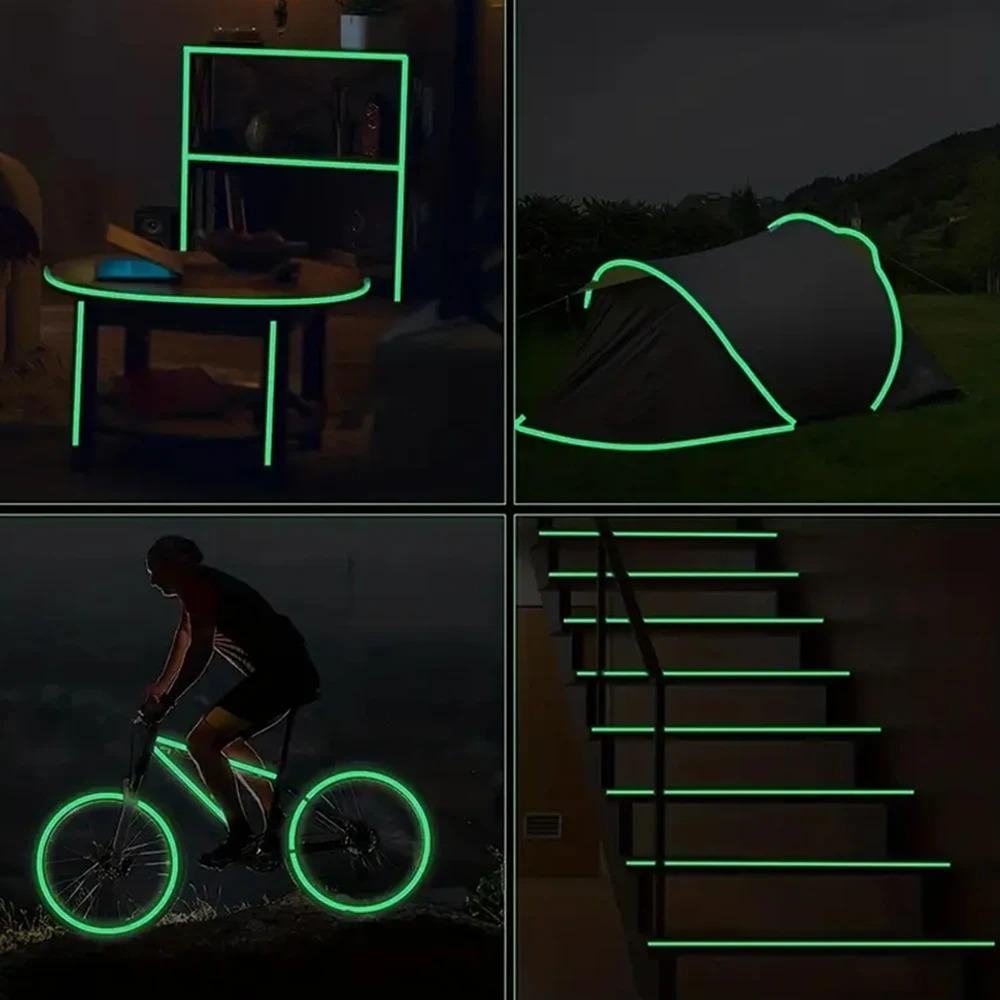Glow Tape Waterproof In The Dark Bright Fluorescent Outdoor For Fishing Pole, Rope, Star, Clothes,Paint, Halloween, Christmas