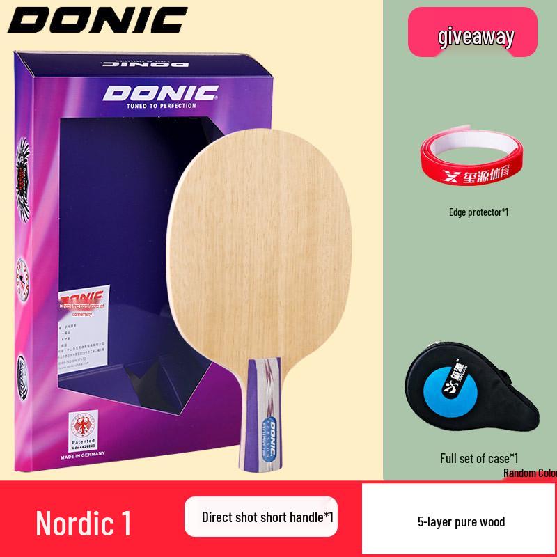 Ракетка для настольного тенниса DONIC Nordic 22, 5-слойная, чистое дерево, для топ-спина и плоских ударов