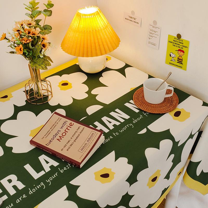 Small Fresh Student Flannel Tablecloth Desk Bedside Table Coffee Table Cover Cloth Photo Background Picnic Cloth