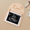 Photo Frame Desktop Decoration Wooden Baby Sonogram Picture Frame Ornament Pregnancy Announcement