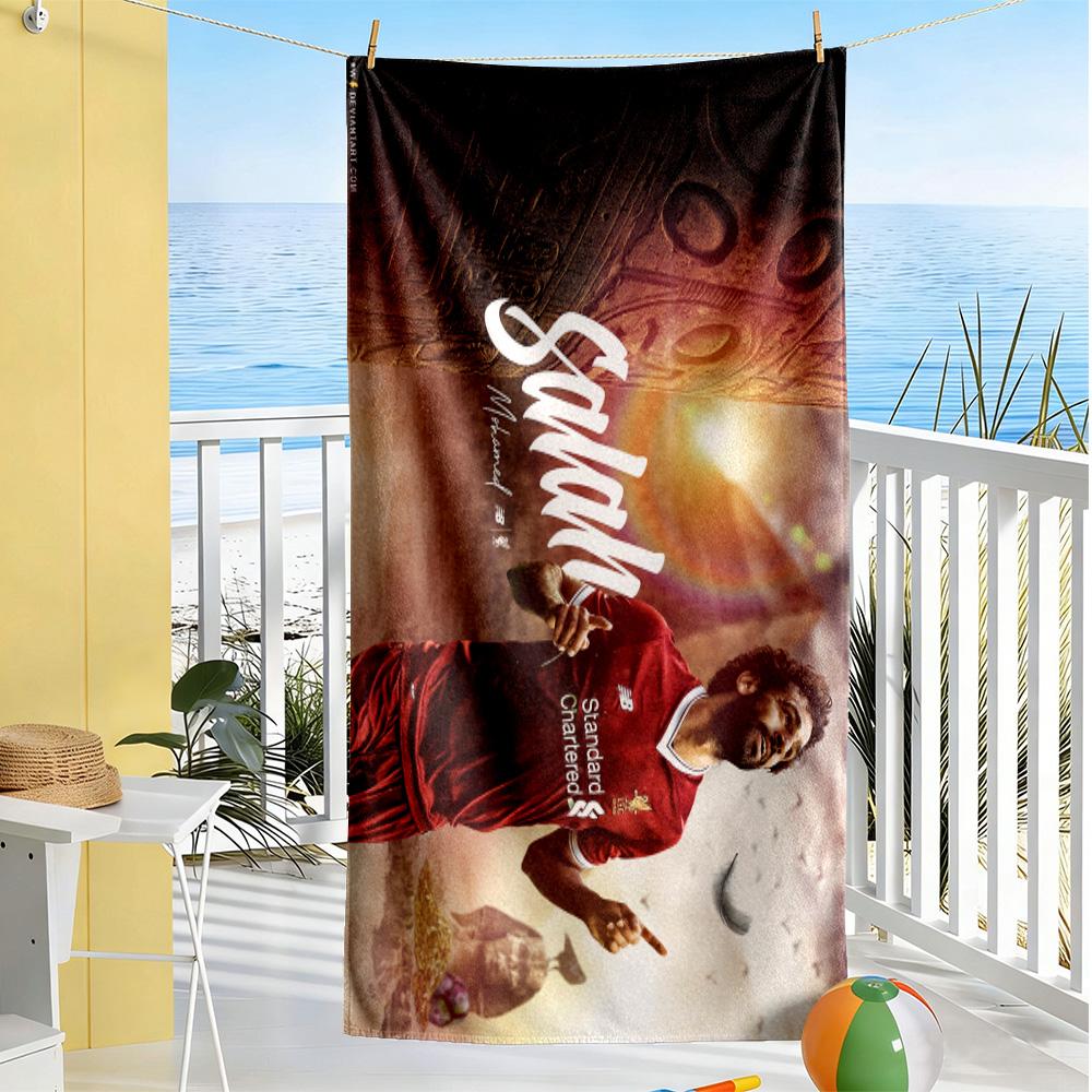 Salah's Celebration Gesture Beach Towel Quick-Dry Soft Microfiber Comfortable Lightweight Suitable for Swimming, Gym, Camping, Yoga Vacation